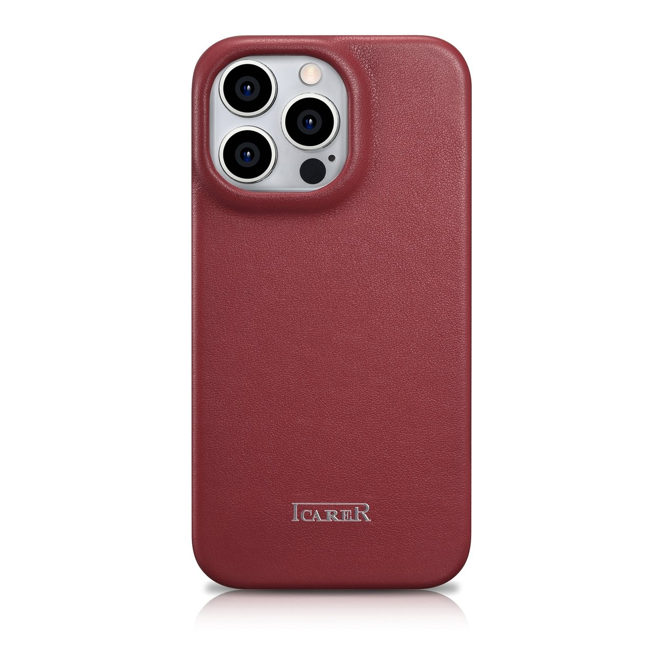 iCarer CE Premium Leather Folio MagSafe Apple iPhone 14 Pro Max red