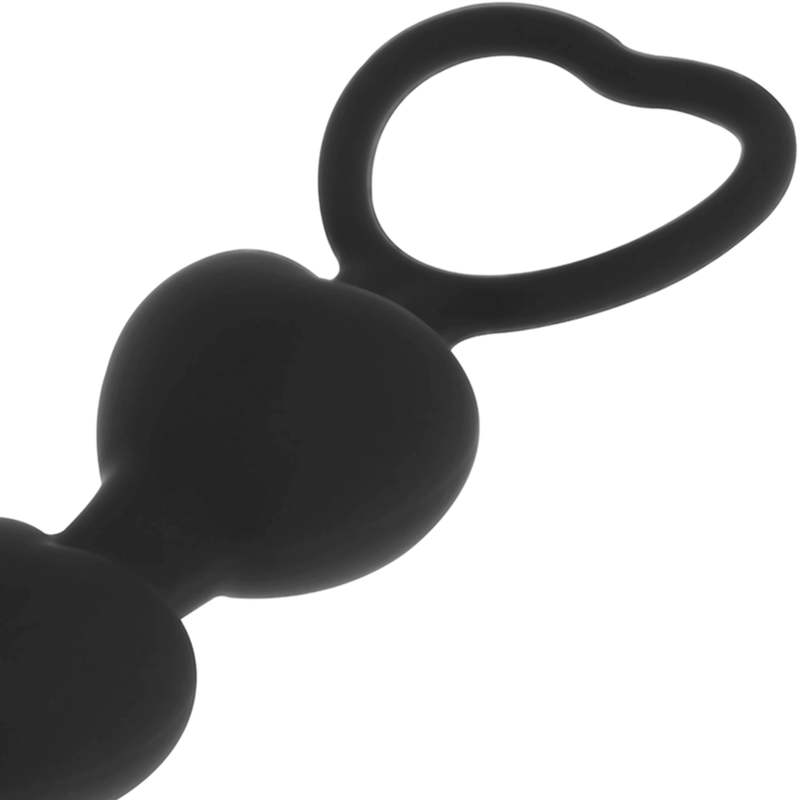 BLACK&SILVER - MILA ANAL CHAIN OF HEARTS 18 CM