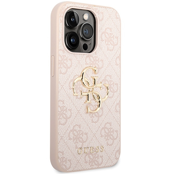 Guess GUHCP15L4GMGPI Apple iPhone 15 Pro hardcase 4G Big Metal Logo pink