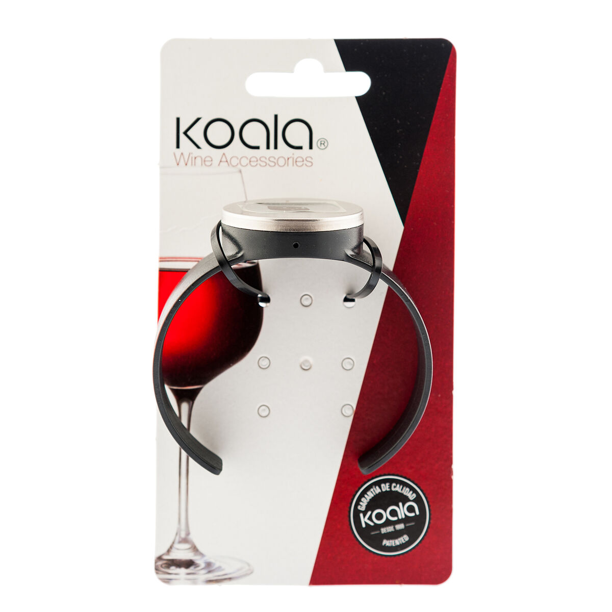 Wine Thermometer  Koala Watch Black Plastic (7,5 x 7,5 cm) (Pack 12x)