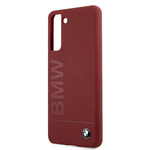 BMW BMHCS21SSLBLRE Samsung Galaxy S21 red hardcase Silicone Signature Logo