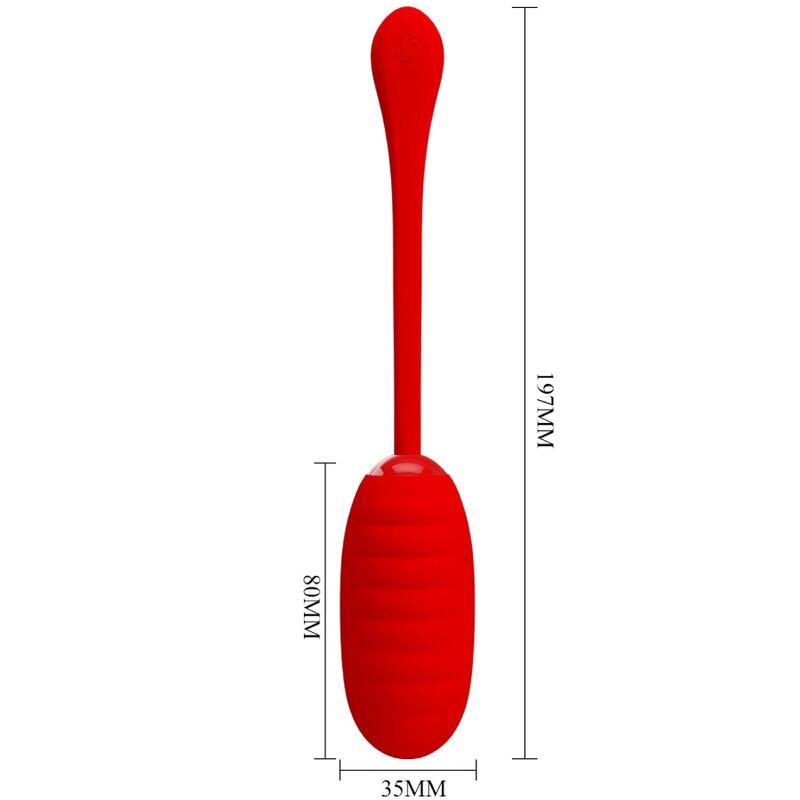 PRETTY LOVE - KIRK RECHARGEABLE VIBRATING EGG RED