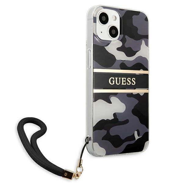 Guess GUHCP13SKCABBK Apple iPhone 13 mini black hardcase Camo Strap Collection