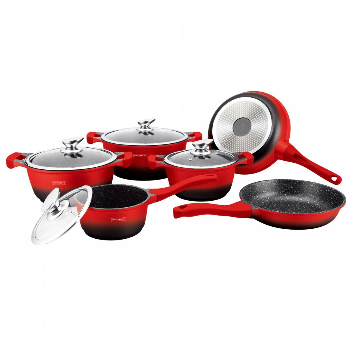 Slow Cooker Royalty Line BS1010M 10 Pieces 3 Pieces Red