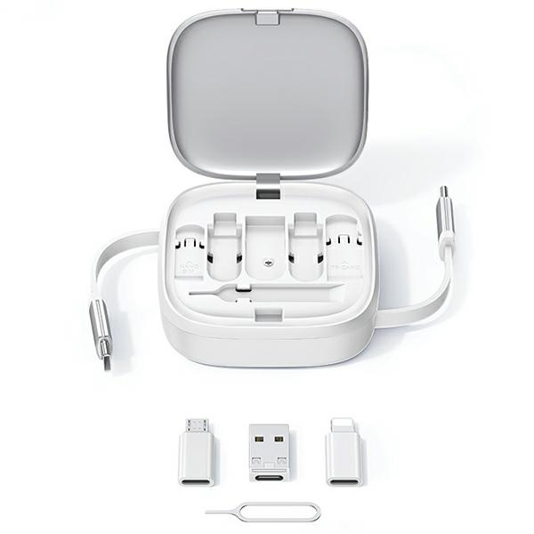 USAMS US-SJ650 3in1 cable MicroUSB / USB-C / Lightning 60W purple