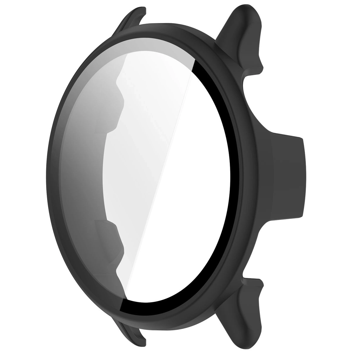 Etui ze szkłem do zegarka Bizon Case+Glass Watch do Garmin Vivoactive 6 czarne matowe