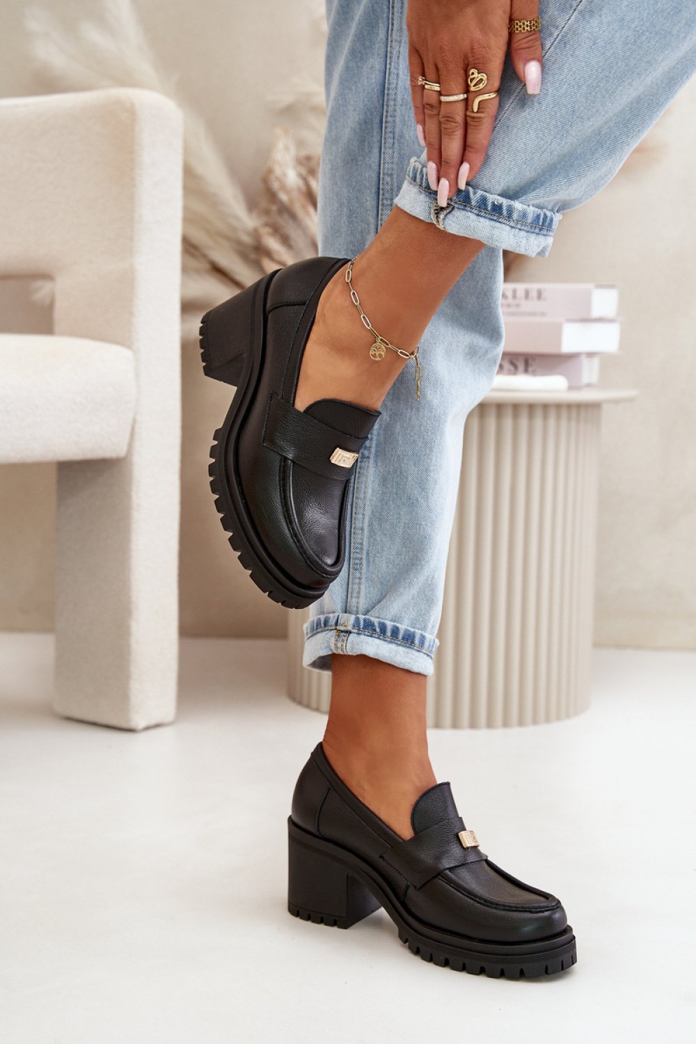  Heeled low shoes model 199315 Step in style  black