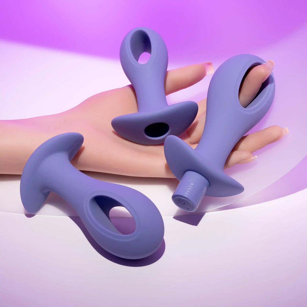 Anal plug Evolved Purple (8,9 cm) (9,5 cm) (10,1 cm)
