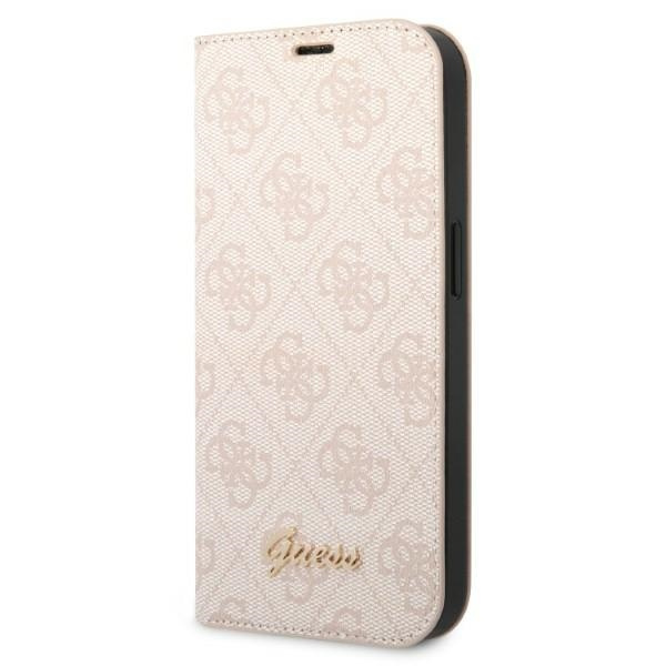 Guess GUBKP14XHG4SHP Apple iPhone 14 Pro Max pink book 4G Vintage Gold Logo