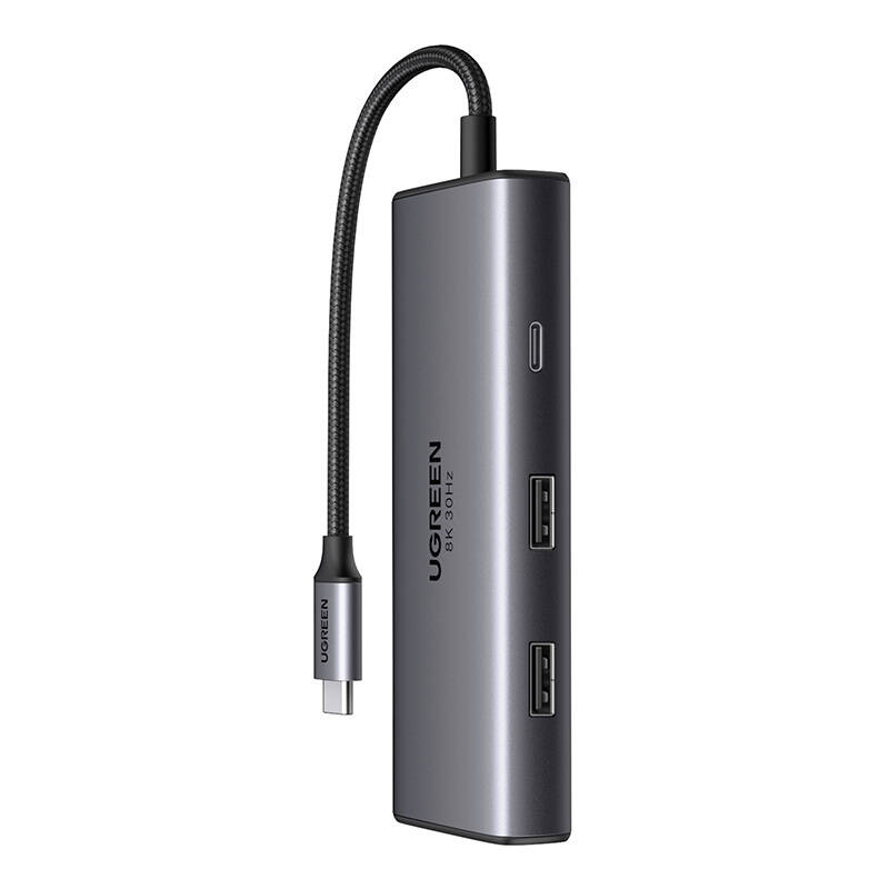 UGREEN CM498 6in1 adapter USB-C / 2x USB-A 3.0, USB-C 3.0, 2xHDMI, PD
