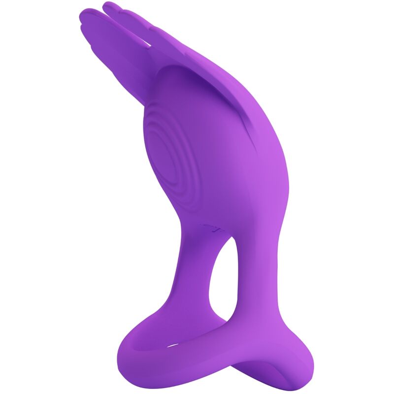 PRETTY LOVE - VIBRANT PENIS RING 7 VIBRATIONS PURPLE SILICONE