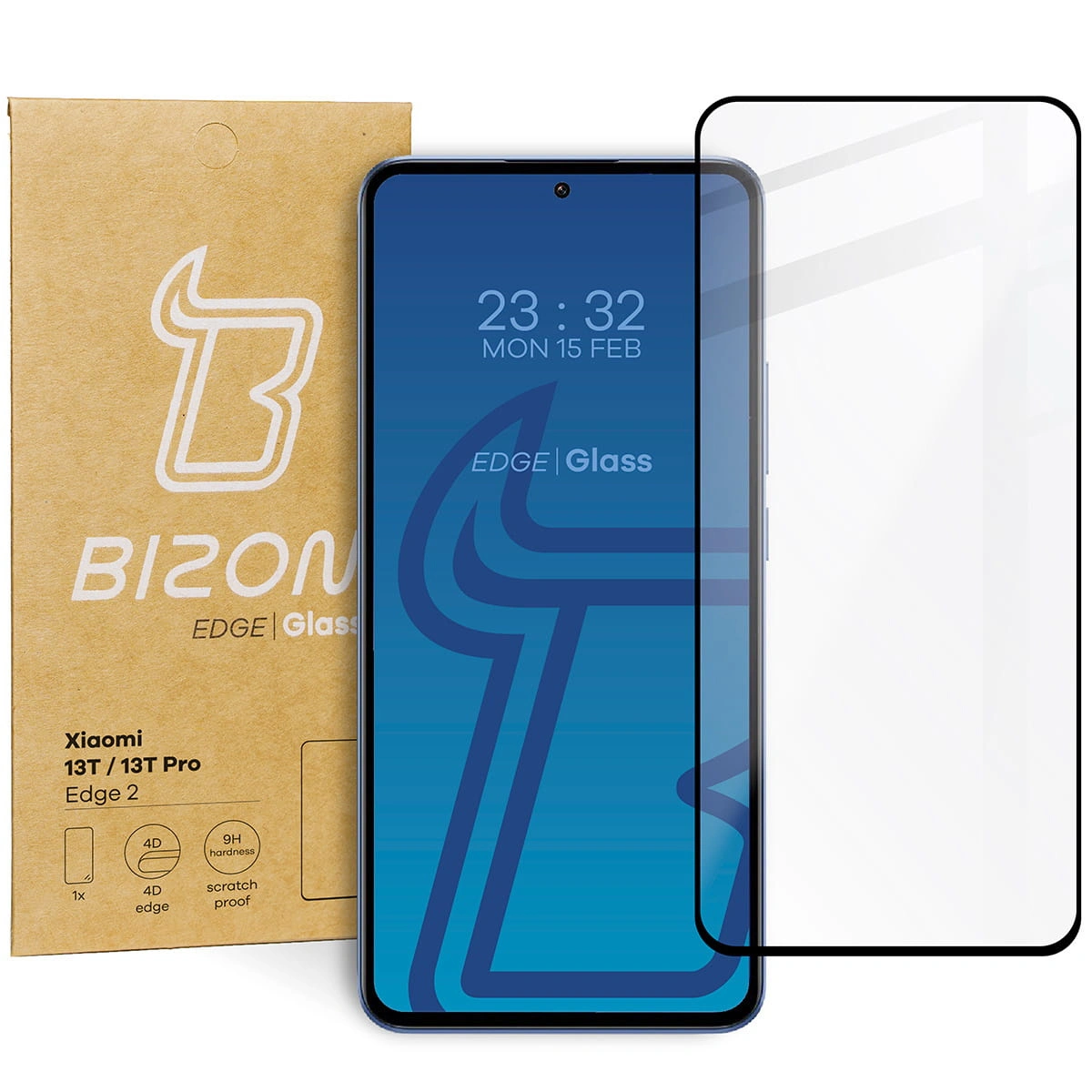 Bizon Glass Edge 2 Xiaomi 13T / 13T Pro black