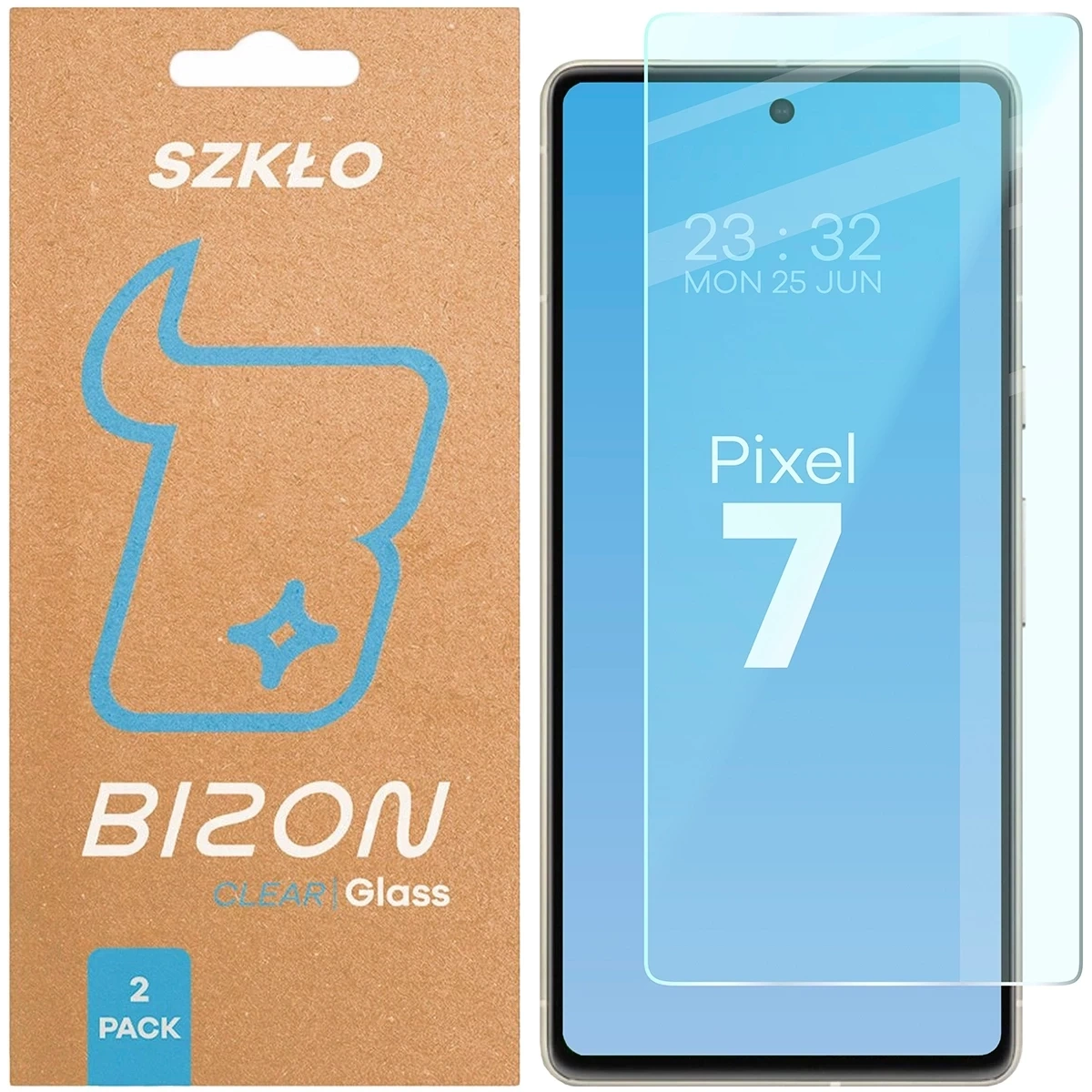 Szkło hartowane Bizon Glass Clear Duo do Google Pixel 7 [2 PACK]