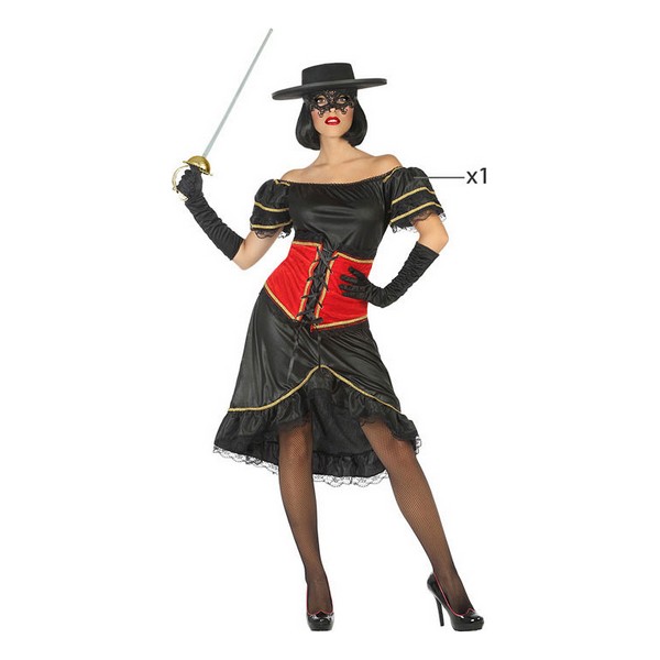 Costume for Adults Black Superhero (1 Unit) Costume for Adults Black Superhero (1 Unit)