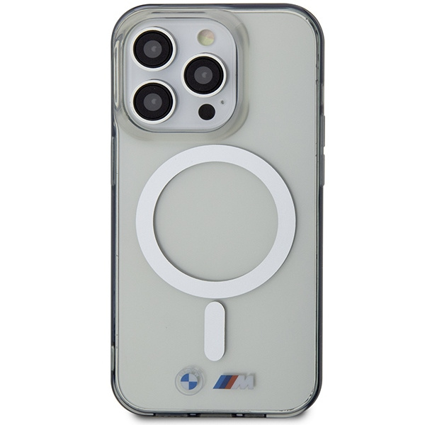 BMW BMHMP14LHCRS Apple iPhone 14 Pro transparent hardcase Silver Ring MagSafe
