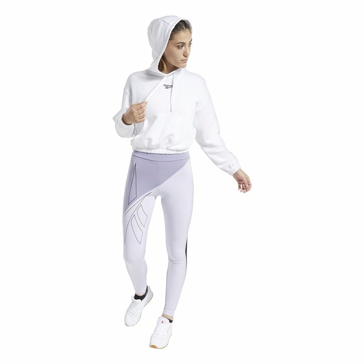 Women’s Hoodie Reebok Sportswear Cropped White