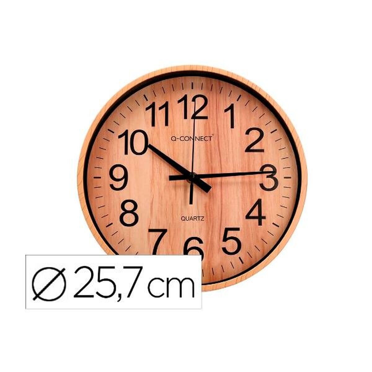 Wall Clock Q-Connect KF16952 Ø 25,7 cm Wood