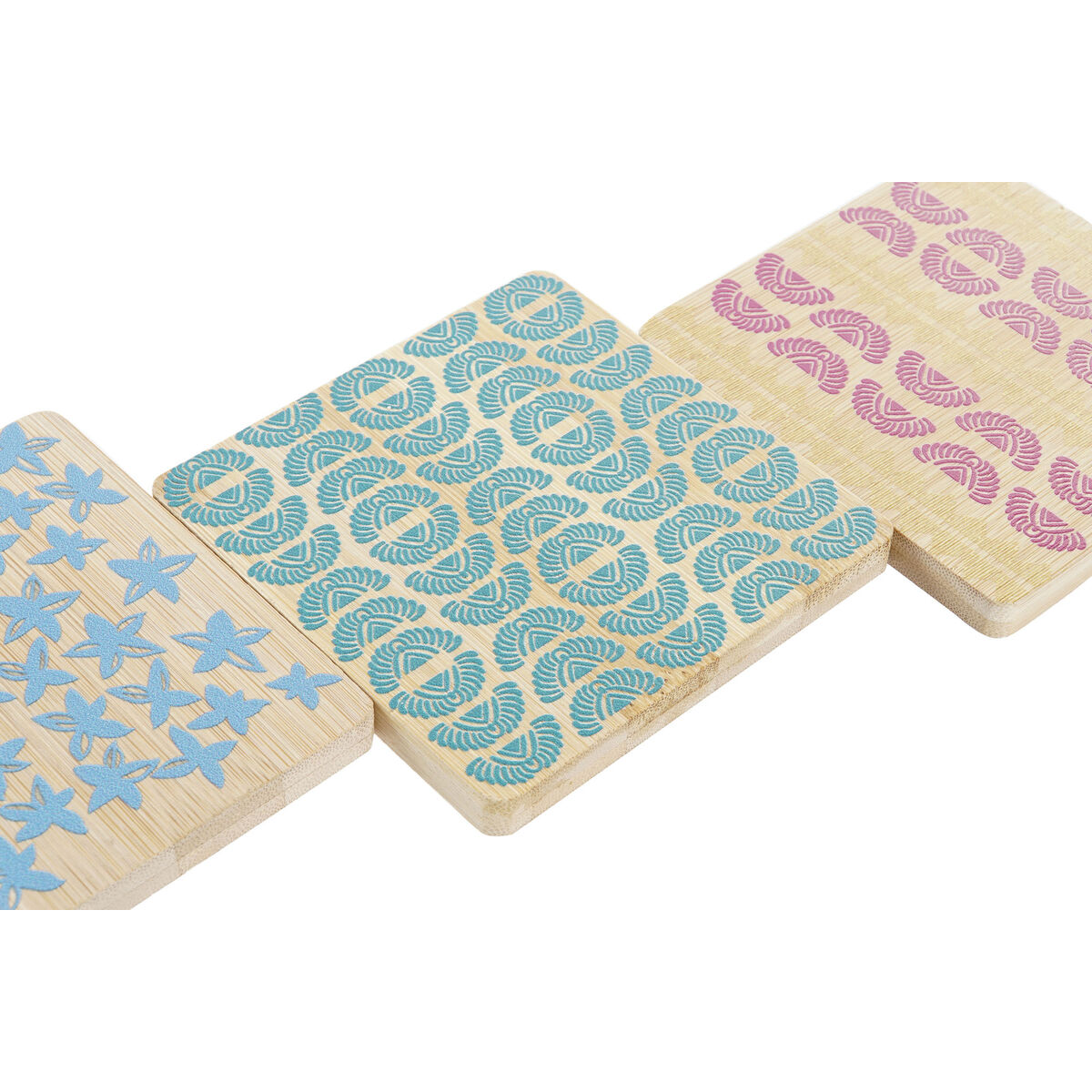 Coasters DKD Home Decor Africa 10 x 10 x 1 cm (6 pcs)