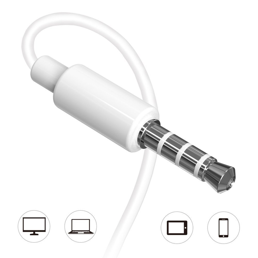 Dudao in-ear wired mini jack 3.5mm earphone headset white (X10S white)