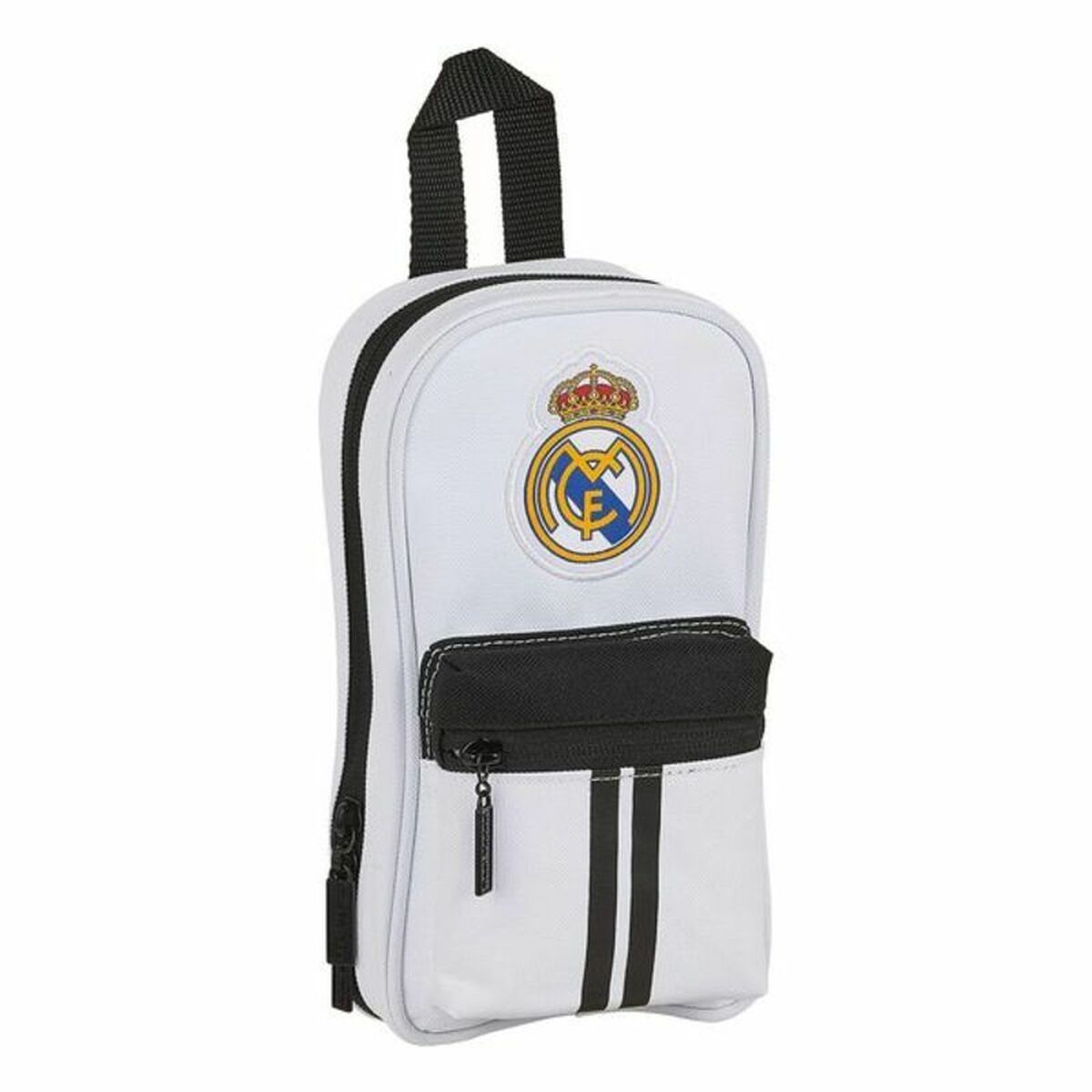 Rucksack mit Federtaschen Real Madrid C.F. 20/21 Weiß Schwarz (33 Stücke)