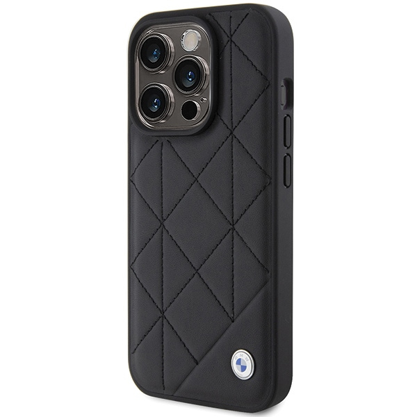 BMW BMHCP15X22RQDK Apple iPhone 15 Pro Max Leather Quilted black