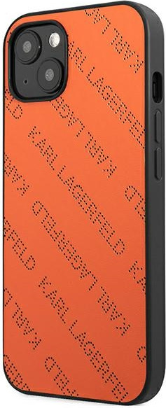 Karl Lagerfeld KLHCP13SPTLO Apple iPhone 13 mini hardcase orange Perforated Allover