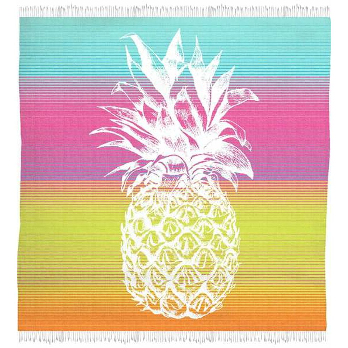 Beach Towel Secaneta Fouta 170 x 170 cm Double Pineapple