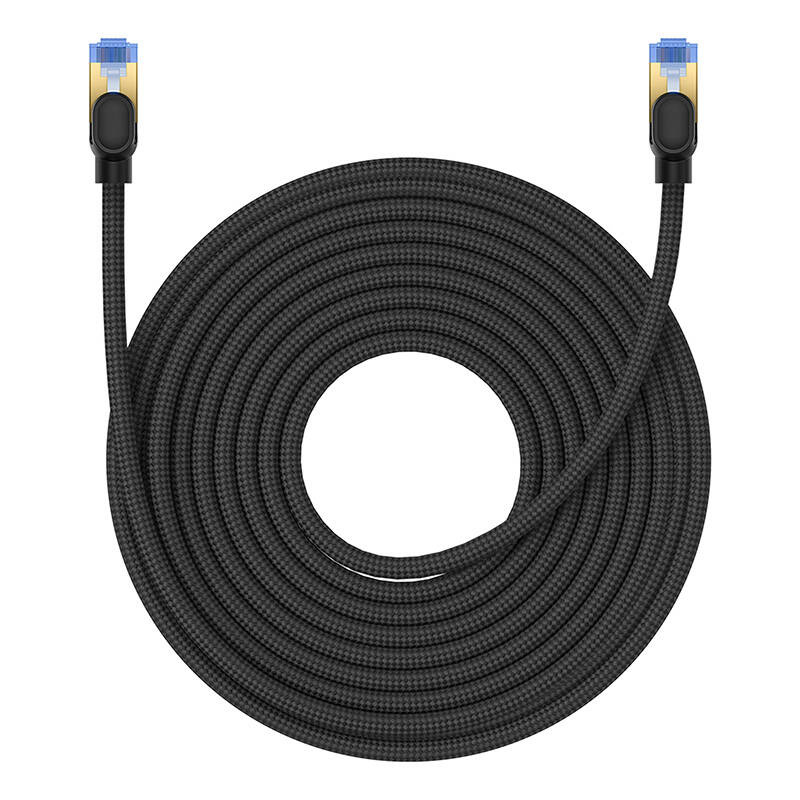 Baseus braided cat 7 Ethernet RJ45, 10Gbps, 15m network cable (black)
