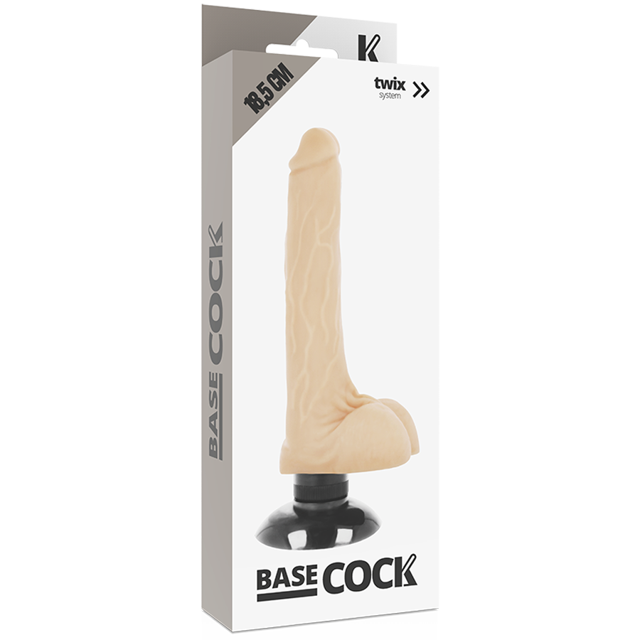 BASECOCK - REALISTIC VIBRATOR 2-1 FLESH 18.5 CM
