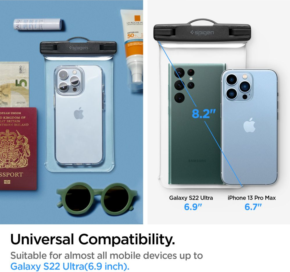 Spigen A601 Universal Waterproof Case Crystal Clear