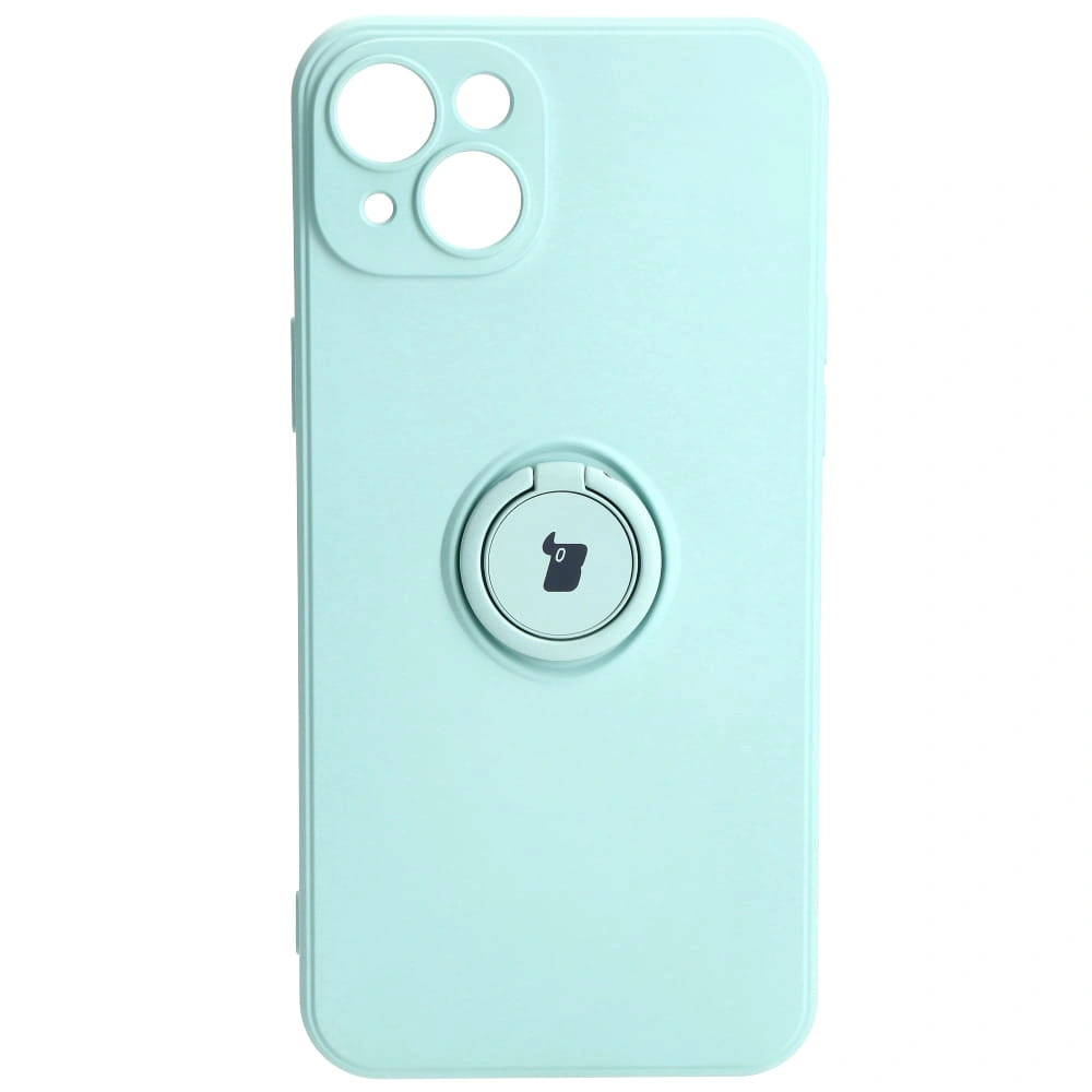Bizon Case Silicone Ring Sq Apple iPhone 15 Plus turquoise