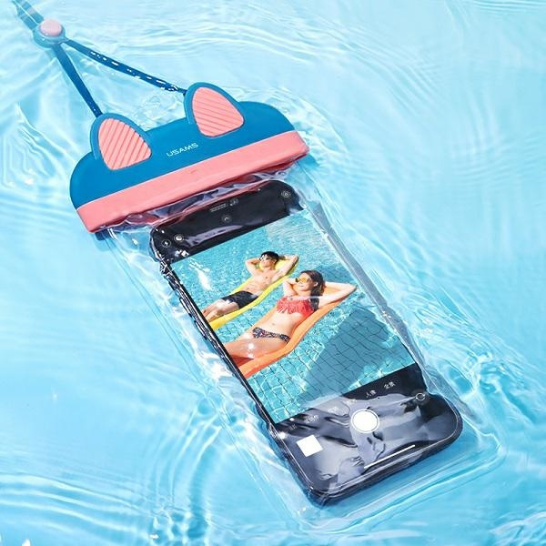 USAMS Waterproof Case 7 inch YD010 blue pink FSD1001