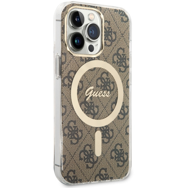 Guess GUHMP13LH4STW Apple iPhone 13 Pro brown hardcase 4G MagSafe