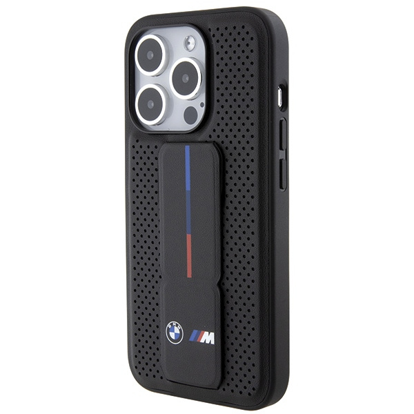 BMW BMHCP15LGSPPRK Apple iPhone 15 Pro hardcase Grip Stand Smooth & Perforated black