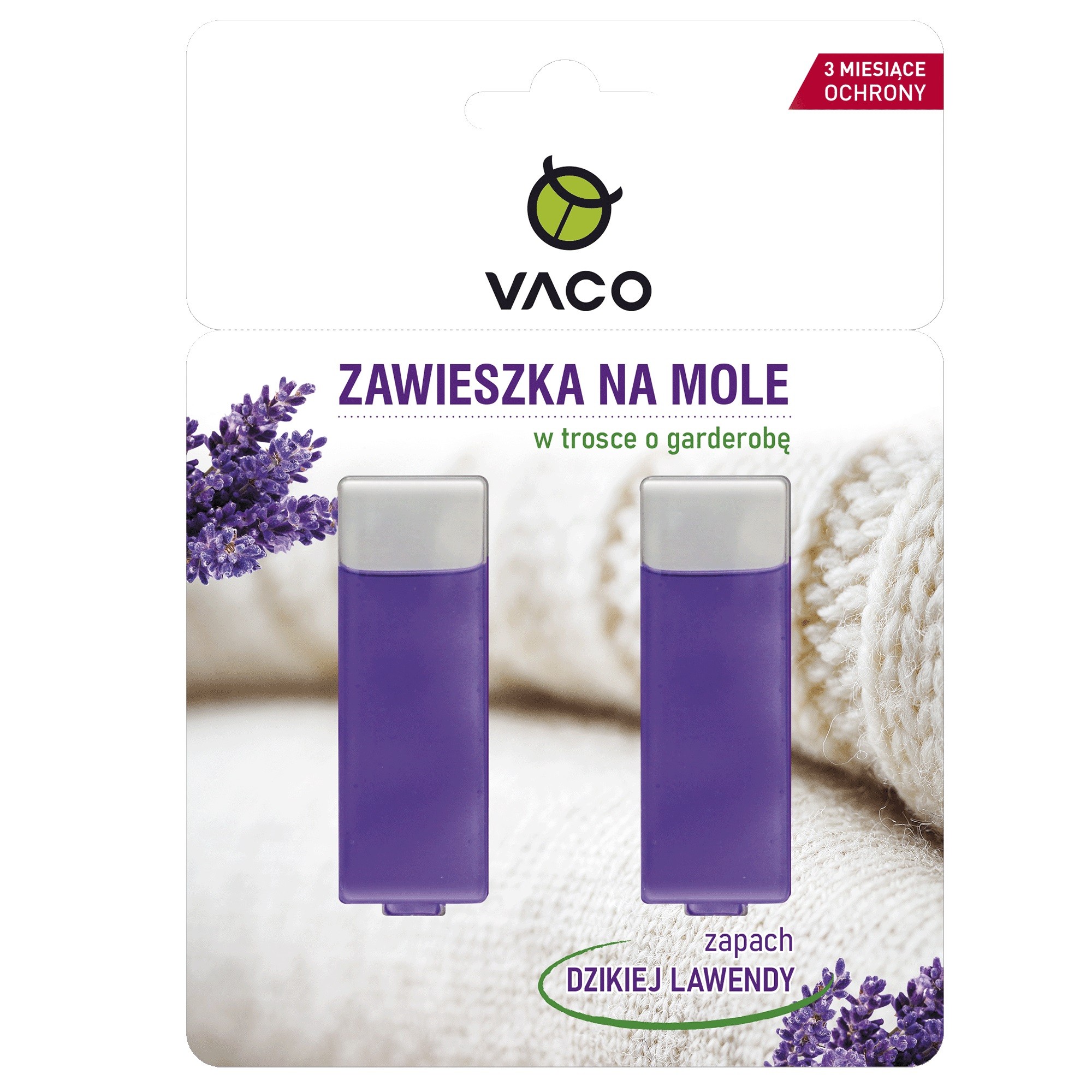VACO Zawieszka na mole ubraniowe w żelu Lavender&