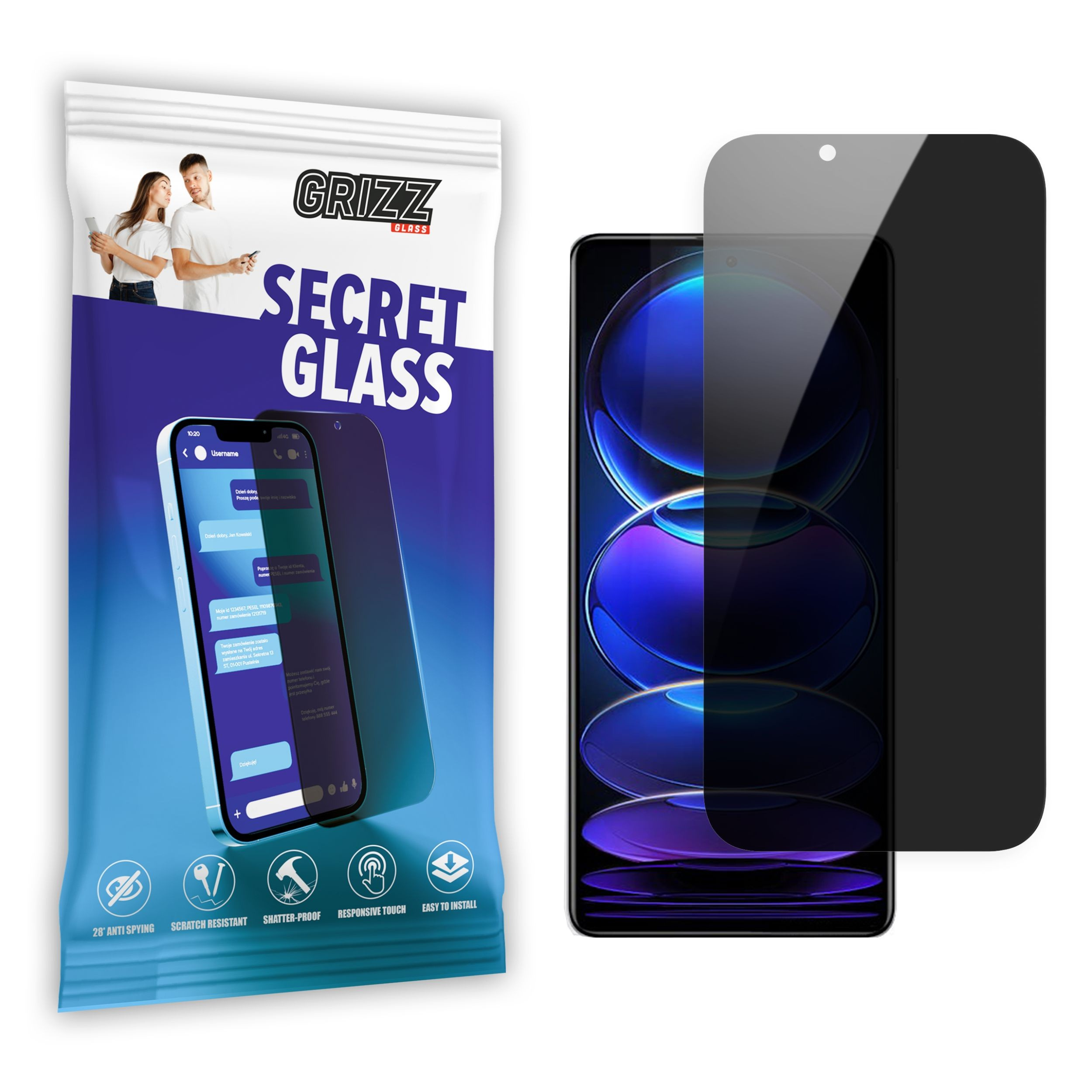 GrizzGlass SecretGlass Xiaomi Redmi Note 12 Pro+