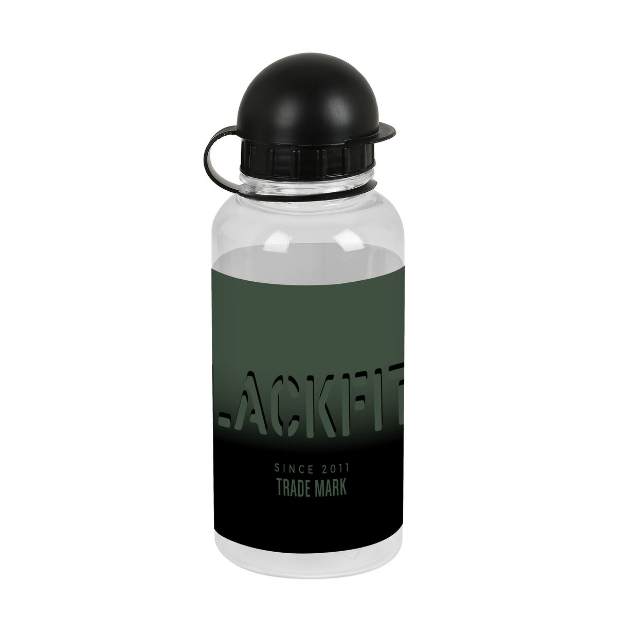 Water bottle BlackFit8 Gradient Black Military green PVC (500 ml)