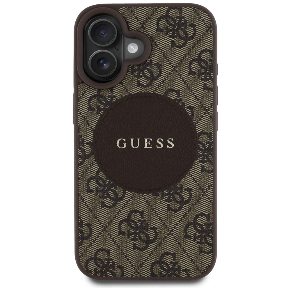 Guess 4G Circle Classic Logo MagSafe Apple iPhone 16 brown
