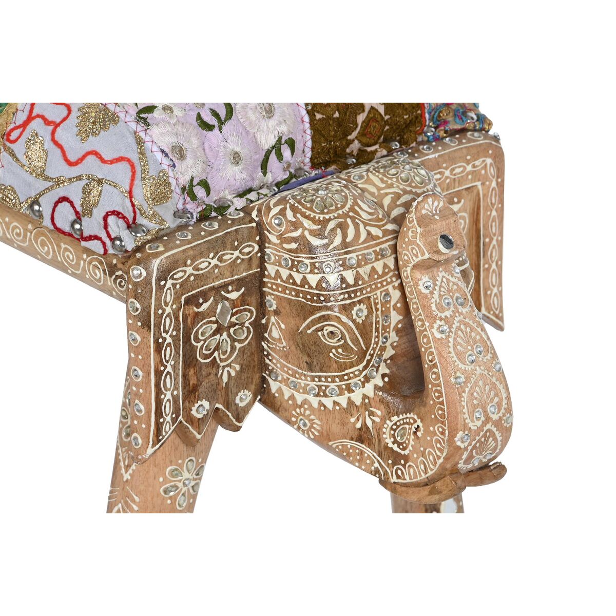 Bench DKD Home Decor Elephant Multicolour Mango wood 65 x 31,7 x 38 cm