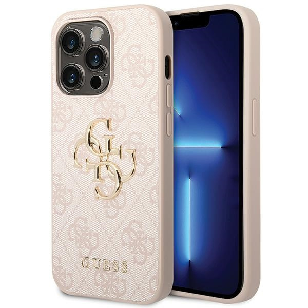 Guess GUHCP15L4GMGPI Apple iPhone 15 Pro hardcase 4G Big Metal Logo pink