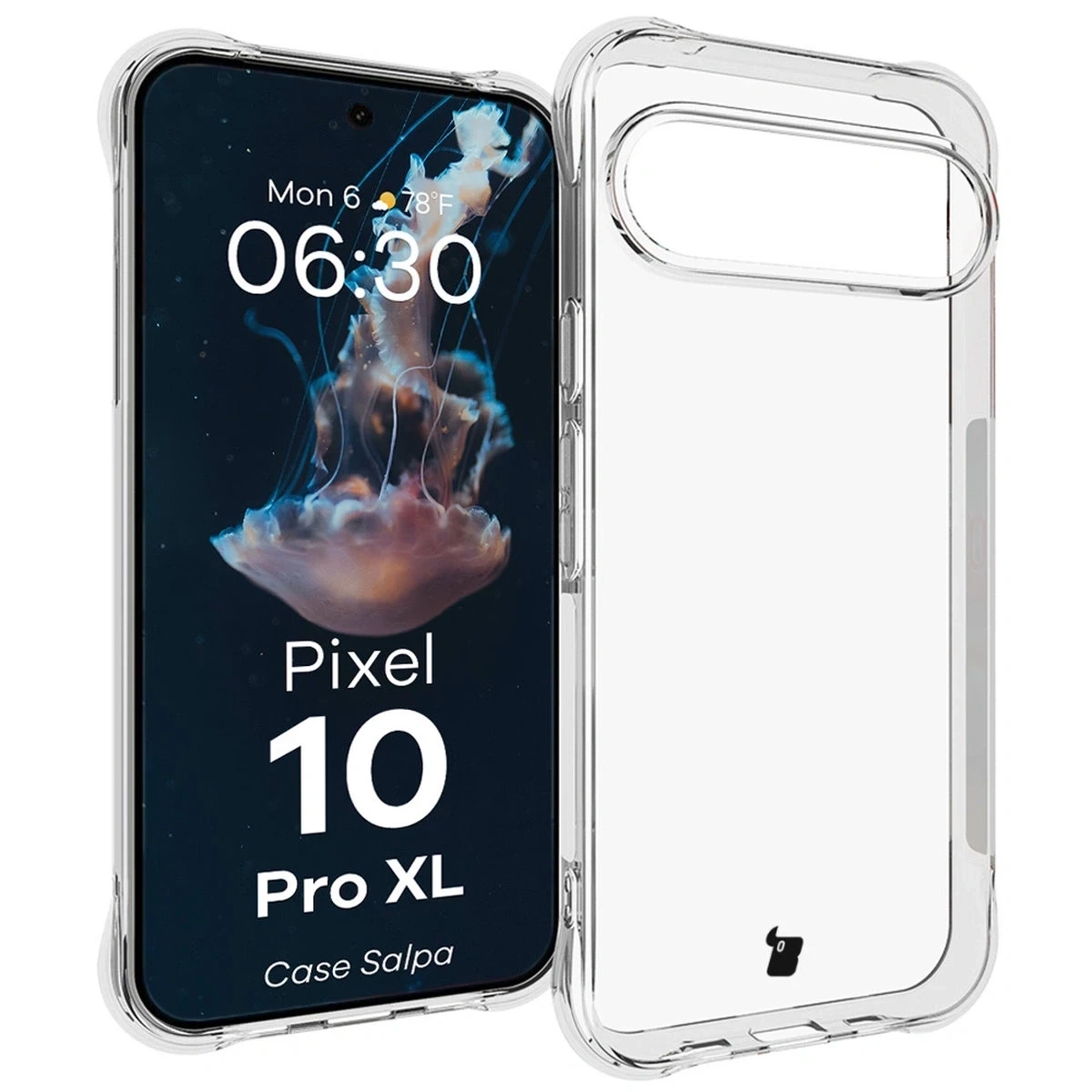 Elastyczne etui Bizon Case Salpa do Google Pixel 10 Pro XL przezroczyste