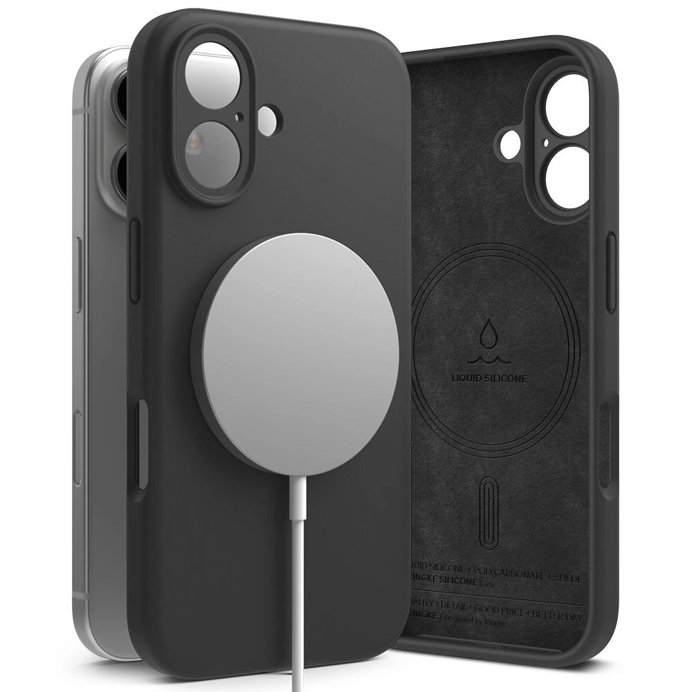 Case Ringke Silicone Magnetic MagSafe Apple iPhone 16 Black