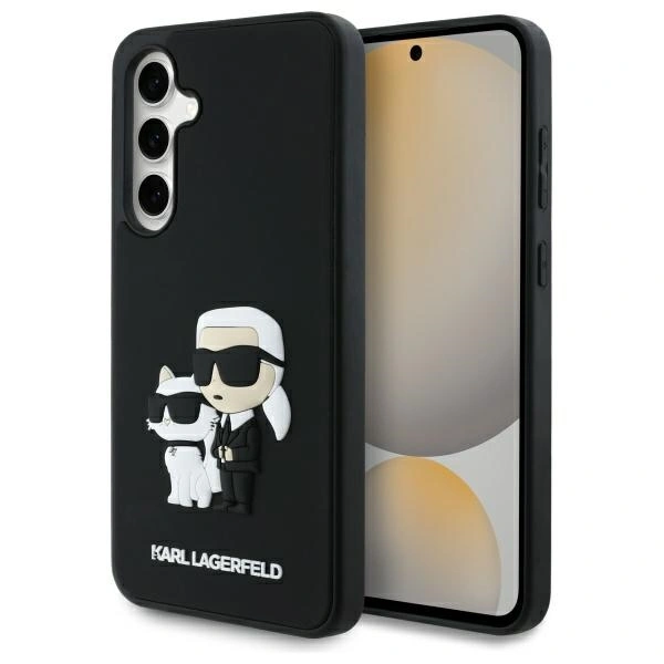 Karl Lagerfeld KLHCS24FE3DRKCNK Samsung Galaxy S24 FE hardcase 3D Rubber Karl&Choupette black