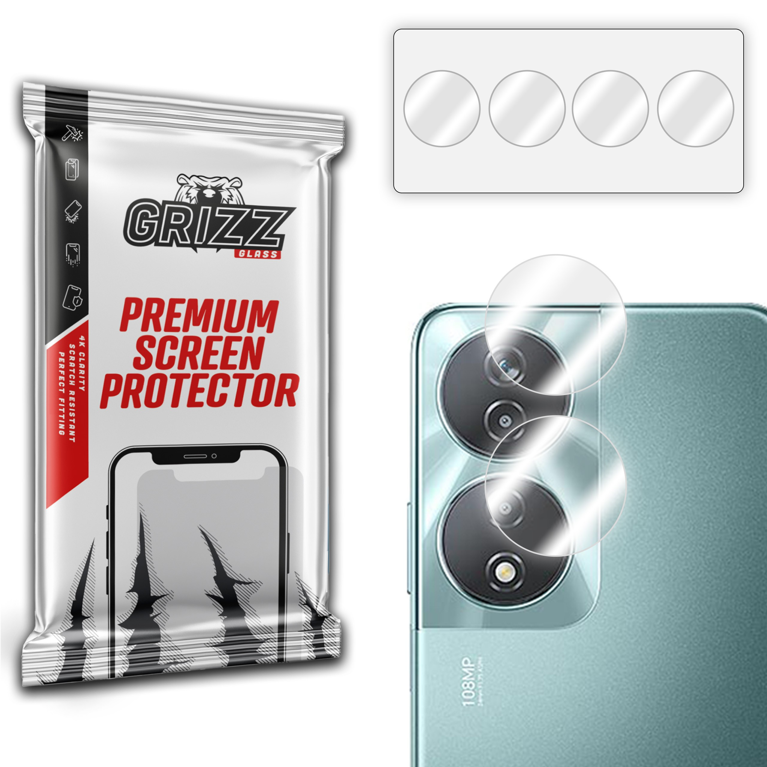 GrizzGlass HybridGlass Camera Honor 90 Smart