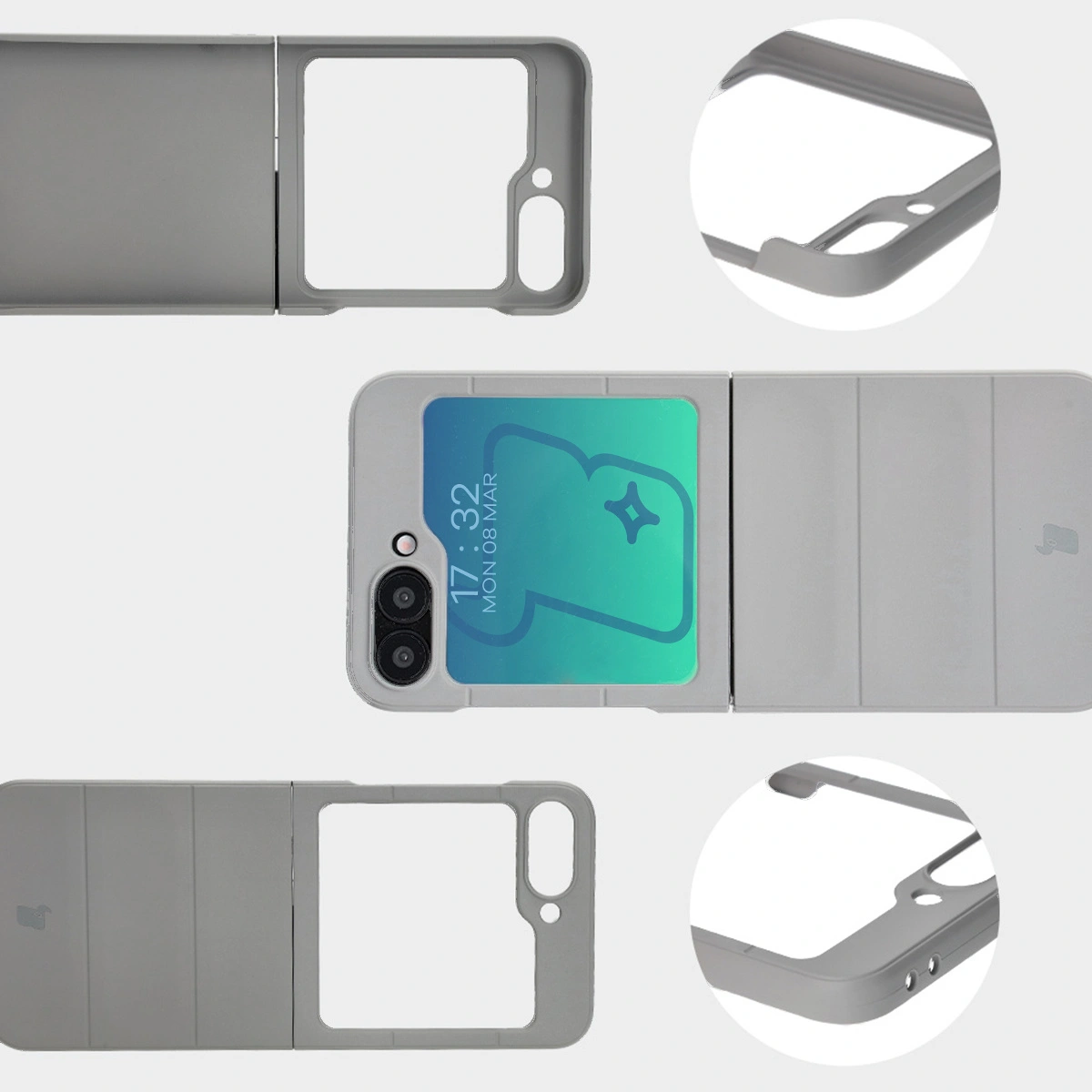 Bizon Case Tur Samsung Galaxy Z Flip6 light grey