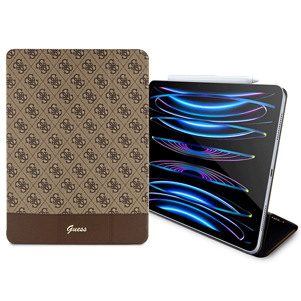 Guess GUFCP12PS4SGW Apple iPad Pro 12.9 2020/2021/2022 (4, 5, 6 gen) brown 4G Stripe Allover