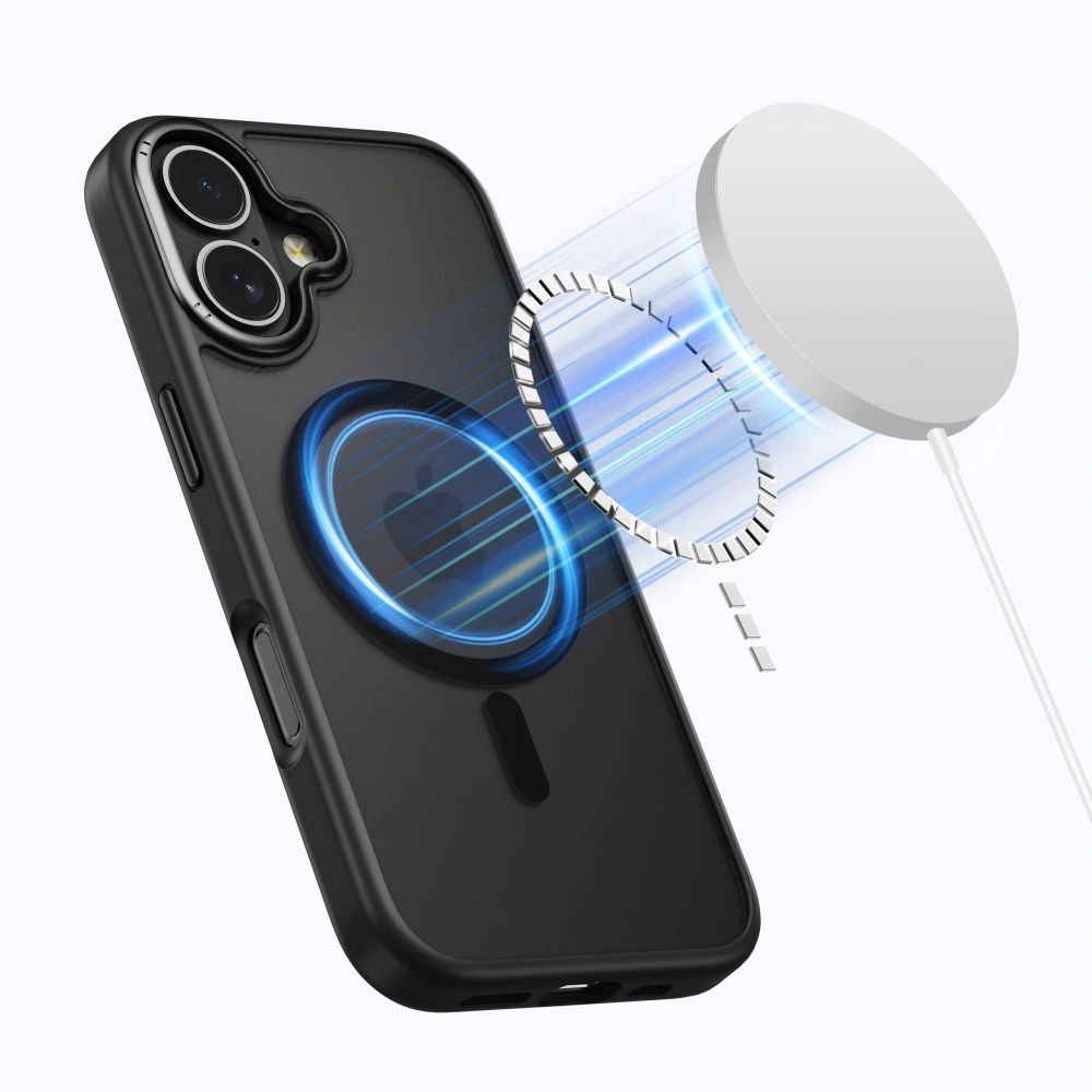 Etui Tech-Protect MagEdge MagSafe do Apple iPhone 17 Matte Black/gunmetal