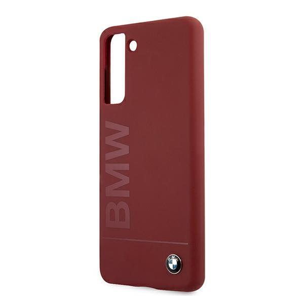 BMW BMHCS21MSLBLRE Samsung Galaxy S21+ Plus red hardcase Silicone Signature Logo