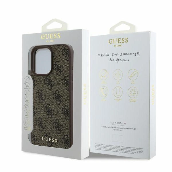 Case Guess GUHCP16LG4GFBR Apple iPhone 16 Pro hardcase 4G Classic brown