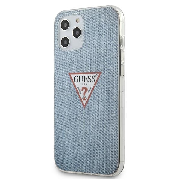 Guess GUHCP12LPCUJULLB Apple iPhone 12 Pro Max light blue hardcase Jeans Collection